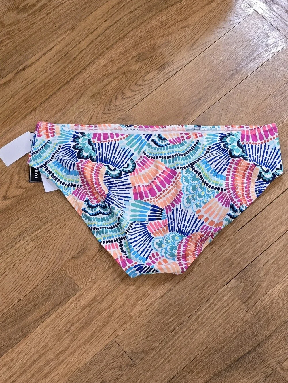 La Blanca Multicolor Waves Of Color Tummy Control Hipster Swim Bottom 16W NWT